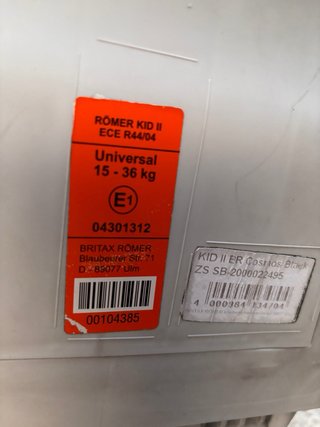 Cadeira Auto Britax Römer Kid II