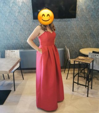 Vestido largo rojo para eventos