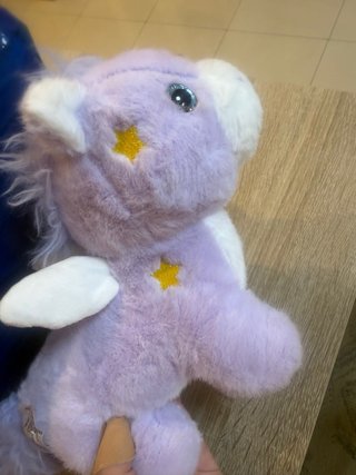 Peluche Unicornio Morado con Estrellas