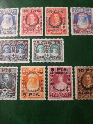 Sellos de España. Año 1927.