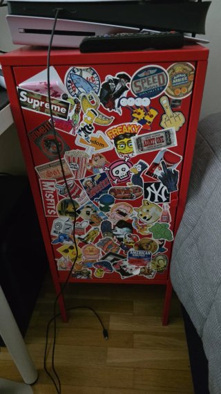 Mesa Auxiliar Roja Ikea