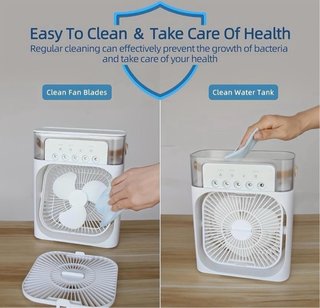 Ventilador y humidificador 2 en 1