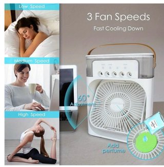 Ventilador y humidificador 2 en 1