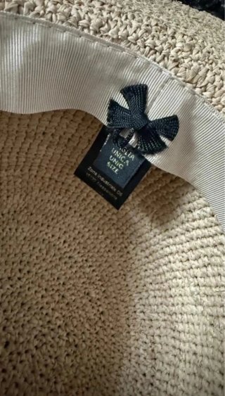 Pamela Rafia Borsalino Beige/Negro