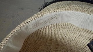 Pamela Rafia Borsalino Beige/Negro