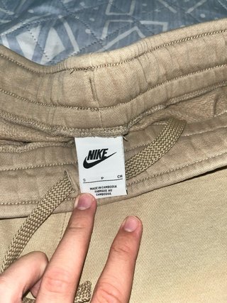 Pantalones Nike Beige con Cremallera