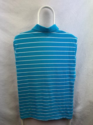 Polo Lacoste Talla M Rayas Azul Blanco