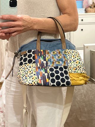 Bolso Parfois vaquero y tela patchwork