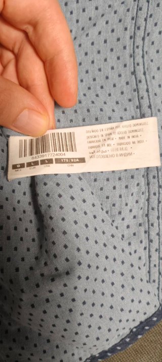 Camisa Adolfo Domínguez Hombre Azul Estampada