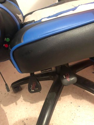 Silla Gamer Comfort Negra y Azul