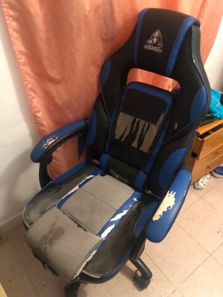 Silla Gamer Comfort Negra y Azul