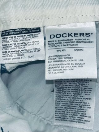 Bermudas Dockers Cuadros Azul y Turquesa