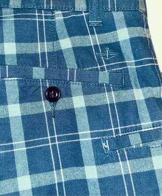 Bermudas Dockers Cuadros Azul y Turquesa