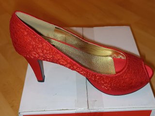 Zapatos de tacón rojos "Jaclin"