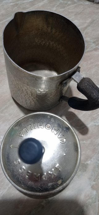 Infusiera Camomilliera alluminio vintage - Teapot