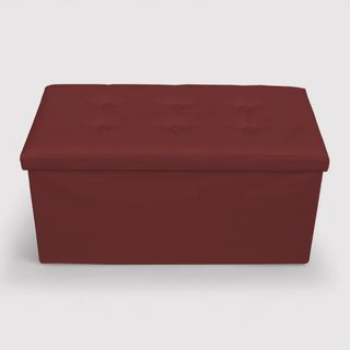 Jasione - Pouf bordeaux contenitore in stile etnico
