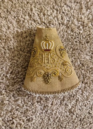 Terno bordado oro Virgen y Niño Jesús