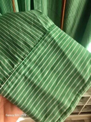 Camisa Zara Verde Rayas Talla XL