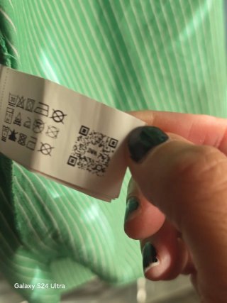 Camisa Zara Verde Rayas Talla XL