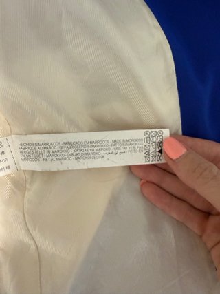 Blazer Zara azul klein S | Manga fruncida 3/4