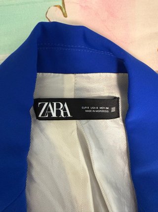 Blazer Zara azul klein S | Manga fruncida 3/4