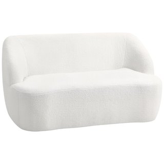Sofá de 2 plazas, diseño curvo, sofá tapizado con