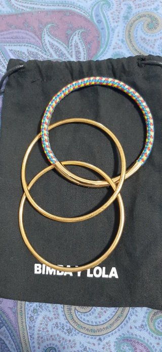 Bimba y Lola Pulseras Doradas y Multicolor