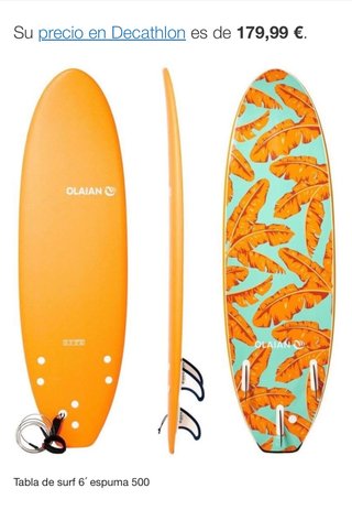 Tabla Surf Espuma Olaian 6'8