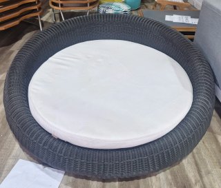 2 Letti Rotondi in Rattan Sintetico per Esterno