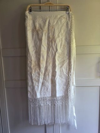 Falda Zara Lino Bordada T/XS, M y L (nuevas)