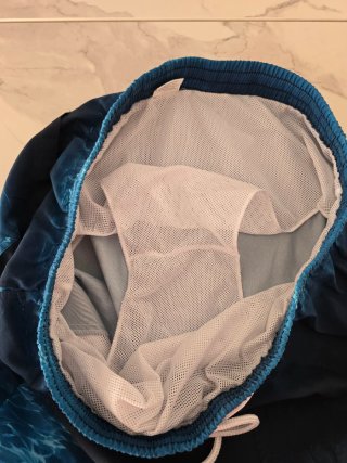 Bañador hombre azul y blanco