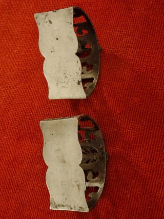 2 portatovaglioli metallo argentato
