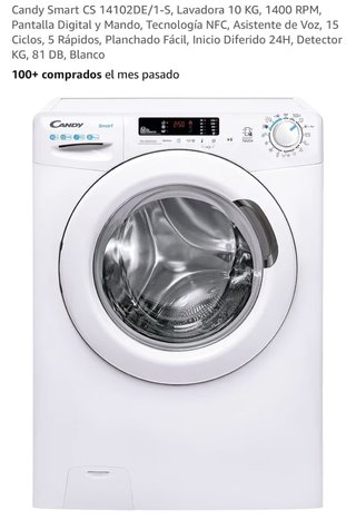 Lavadora Candy Smart CS 14102DE/1-S 10kg