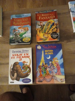 3 libros de Geronimo Stilton y 1 de Tea Stilton