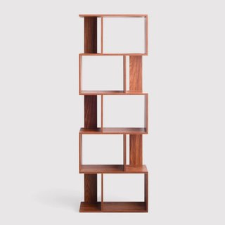 Singonio - Mobile libreria color noce con 5 scaffali · Legno