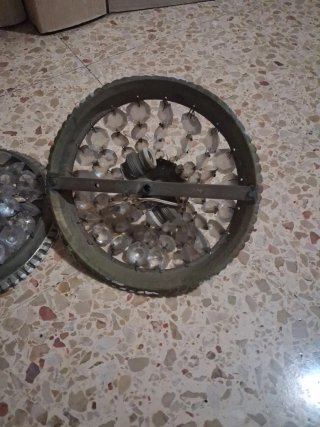 Lámpara de techo colgante de cristal y metal
