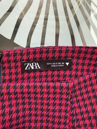 Falda pantalón Zara pata de gallo Talla S