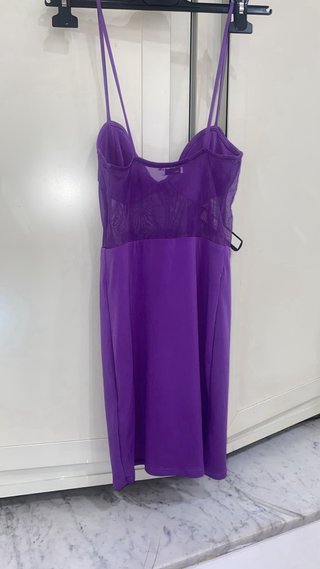 Vestito Bershka viola con rete