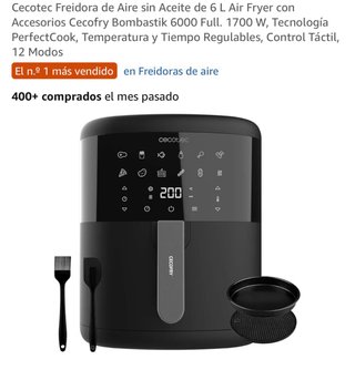 Cecotec Freidora Aire 6L 1700W 12 Modos