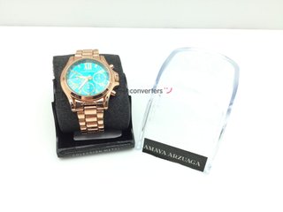 reloj pulsera señora amaya arzuaga dorado azul