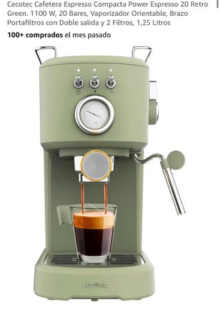 Cafetera Cecotec Espresso Retro Verde
