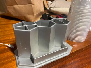 Organizador de escritorio plateado
