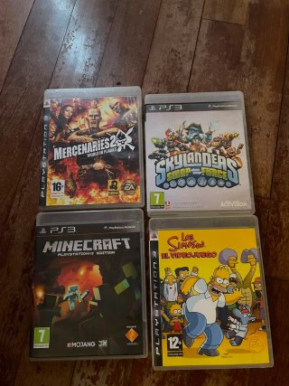 Pack 4 Juegos PS3: Minecraft, Simpsons, Skylanders