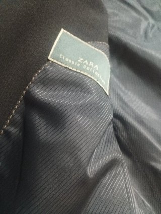 Americana Zara Negra Talla L Hombre