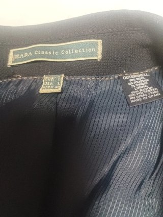 Americana Zara Negra Talla L Hombre