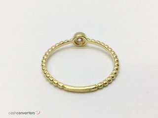 anillo oro 18k con piedra con circonita