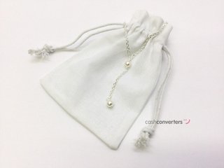 collar plata 925mm con piedra con perla 20 2.5cm