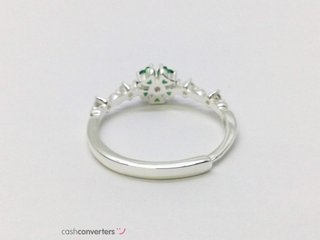 anillo plata 925mm con piedra con circonita