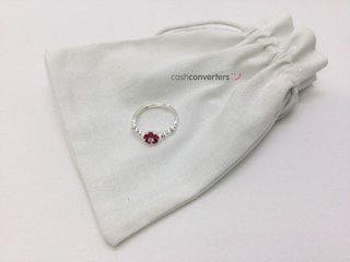 anillo plata 925mm con piedra con circonita