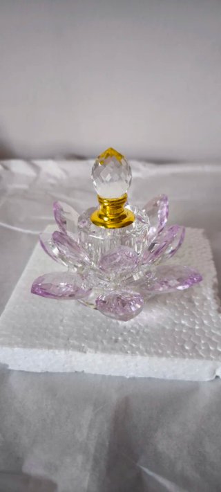 Frasco vacío perfume/esencia flor cristal